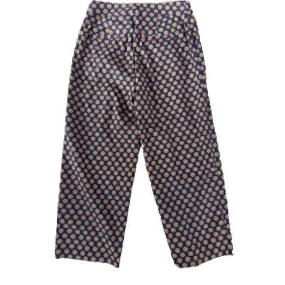 Boden Sunflower Geo Floral Printed Straight Crop Workwear Pants Size 8 Petite - Picture 3 of 6